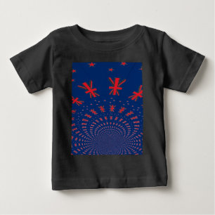 Beautiful New Zealand Flag Art Print Design Baby T-Shirt