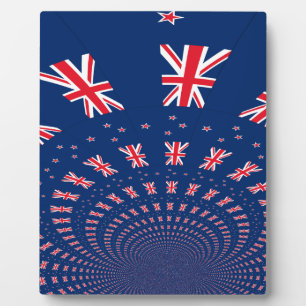 Beautiful New Zealand Flag Art Print Design Plaque