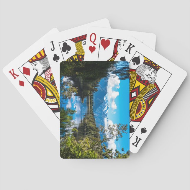 Beautiful New Zealand Snow Capped Alps Playing Cards (Back)