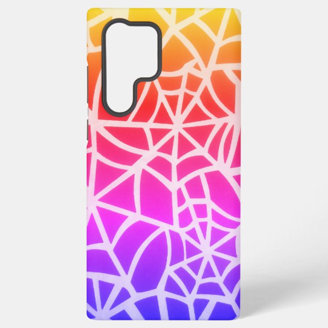  Beautiful Nice & Lovely Colourful Spider White We Samsung Galaxy S22 Ultra Case (Back)