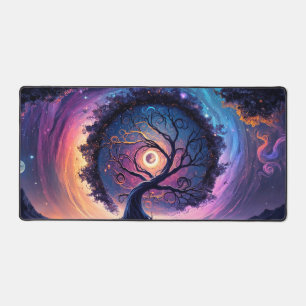 Beautiful Night Sky Illustration Desk Mat