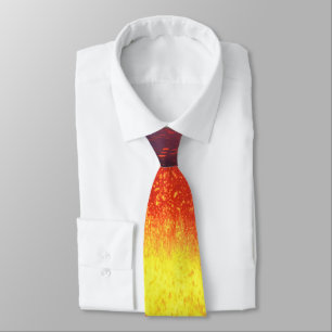 Beautiful night volcanic eruption tie