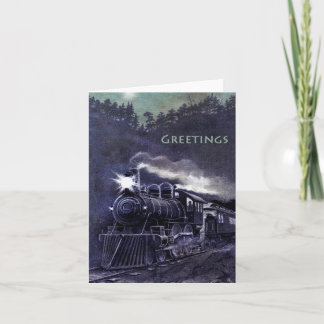 Beautiful Nighttime Train All-Occasion Notecard