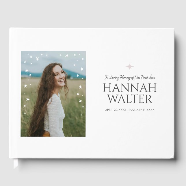 Beautiful North Star Celebration of Life  Guest Book (Front)