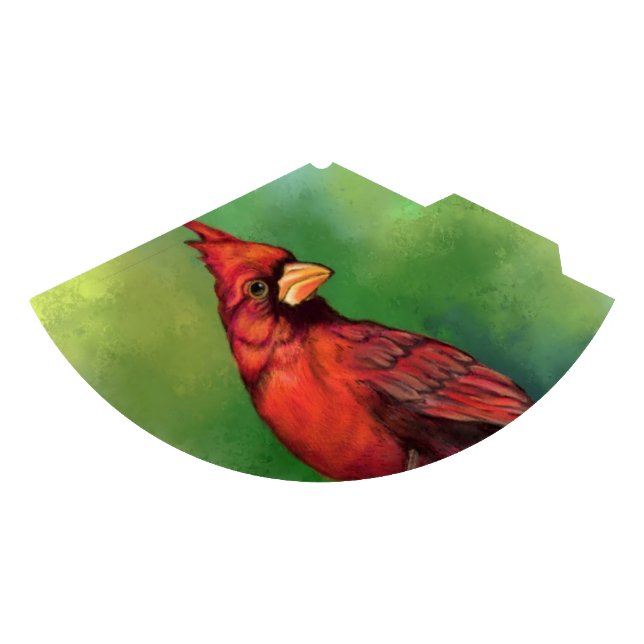 Beautiful Northern Red Cardinal Bird Painting Art  Party Hat (Front)
