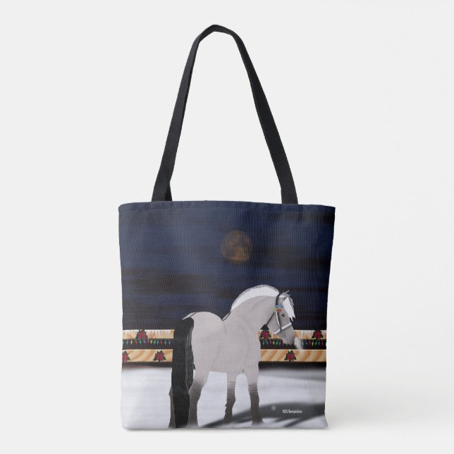 Beautiful Norwegian Fjord Horse Tote Bag (Back)