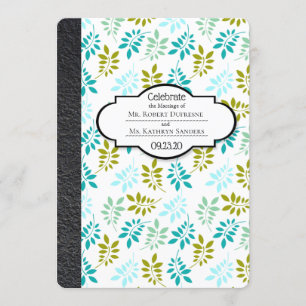 Beautiful Notebook Wedding Invitation
