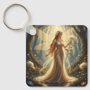 Beautiful November Topaz Fairy Key Ring
