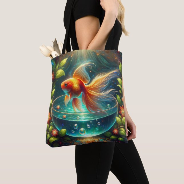 Beautiful Nowruz Goldfish Tote Bag (Close Up)