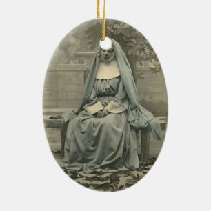 Beautiful Nun Ceramic Tree Decoration