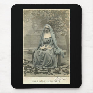 beautiful nun mouse mat