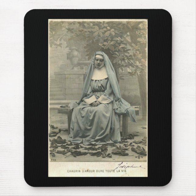 beautiful nun mouse mat (Front)