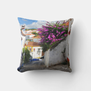 Beautiful Obidos town & Castle- The Real Portugal Cushion