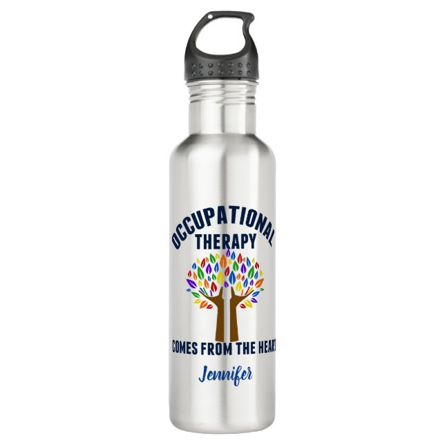 Beautiful Occupational Therapy Tree Quote Custom 710 Ml Water Bottle (Front)