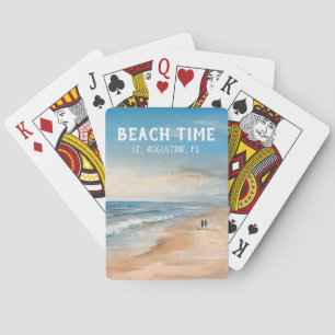 Beautiful Ocean Beach Walk Playing Cards