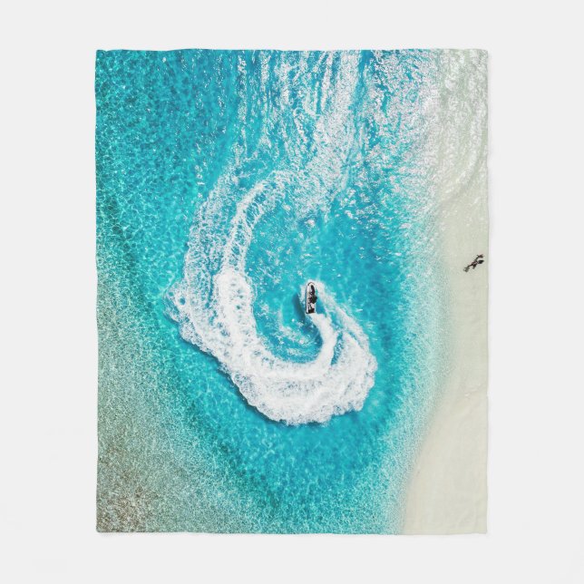 Beautiful Ocean Creatures Fleece Blanket (Front)