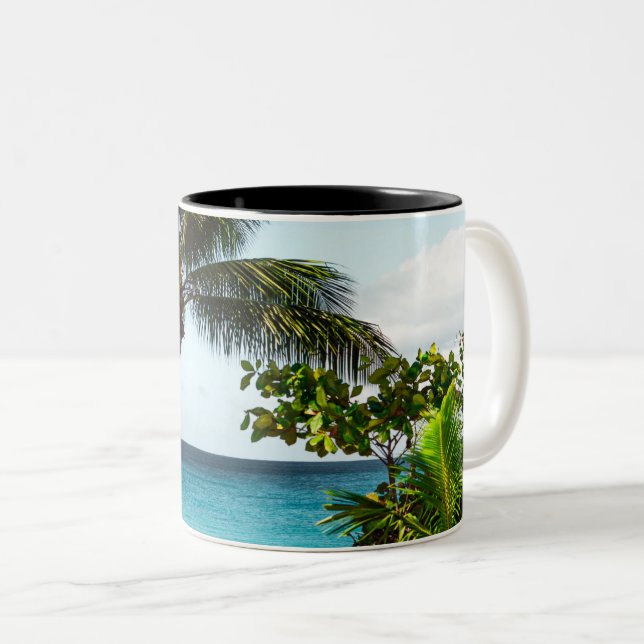 Beautiful Ocean Creatures Two-Tone Coffee Mug (Front Right)