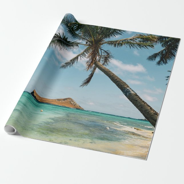 Beautiful Ocean Creatures Wrapping Paper (Unrolled)