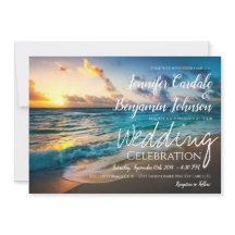 Beautiful Ocean Waves Summer Beach Wedding