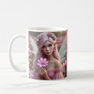 Beautiful October Fairy in Cosmos Coffee Mug