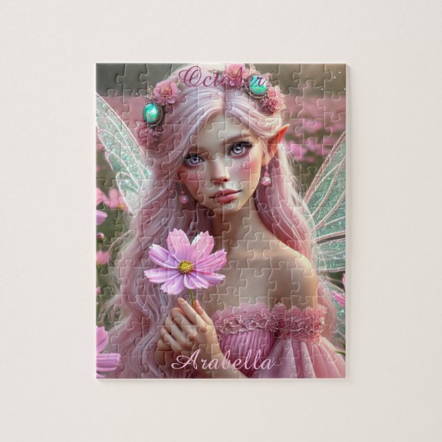Beautiful October Fairy in Cosmos Jigsaw Puzzle (Vertical)