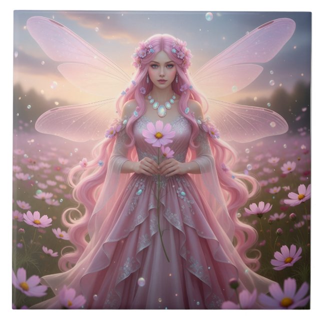 Beautiful October Opal Fairy Tile (Front)
