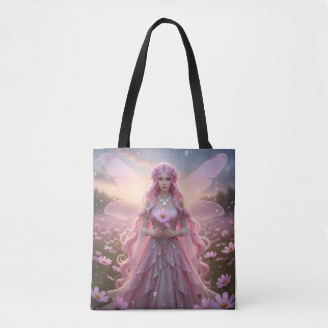 Beautiful October Opal Fairy Tote Bag (Front)