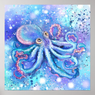 Beautiful Octopus Poster - Painting