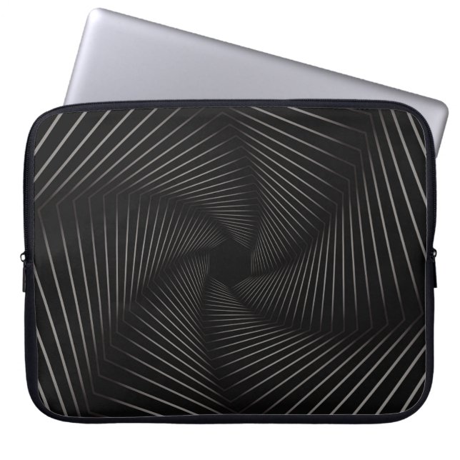 Beautiful of geometric line art abstract backgroun laptop sleeve (Front)