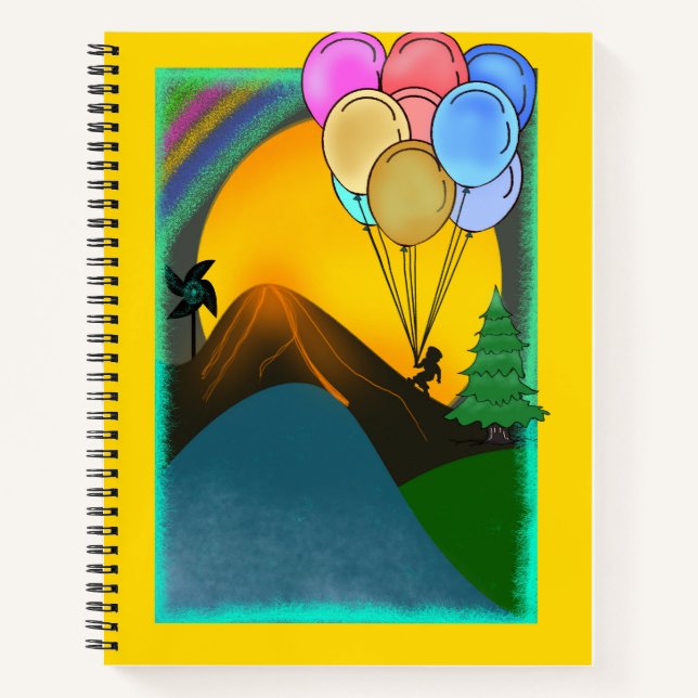Beautiful of night with colourful  notebook (Front)