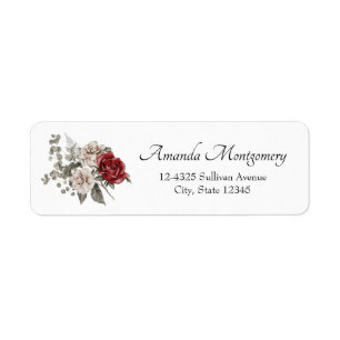 Beautiful Off-White & Red Roses Floral Bouquet