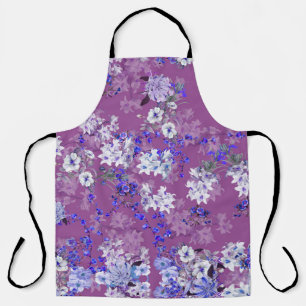 Beautiful Oil Painted Flowers and Branches Tiny Fl Apron