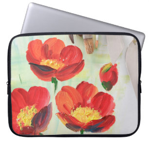 Beautiful oil painted picture with artist equipmen laptop sleeve