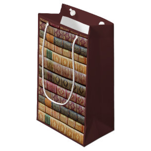Beautiful Old Banded Book Spines Small Gift Bag