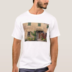 Beautiful old home with flowers at San Gimignano T-Shirt