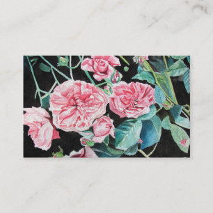 Beautiful Old Pink Roses Business Card