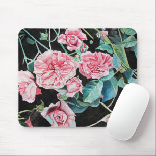 Beautiful Old Pink Roses Computer Mouse Pad
