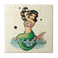 Beautiful Old School Mermaid