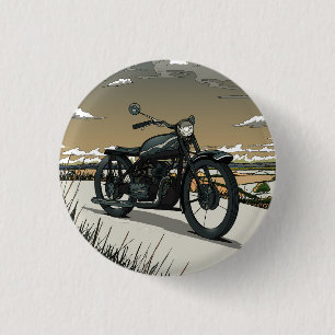 Beautiful Old Vintage Motorcycle 3 Cm Round Badge