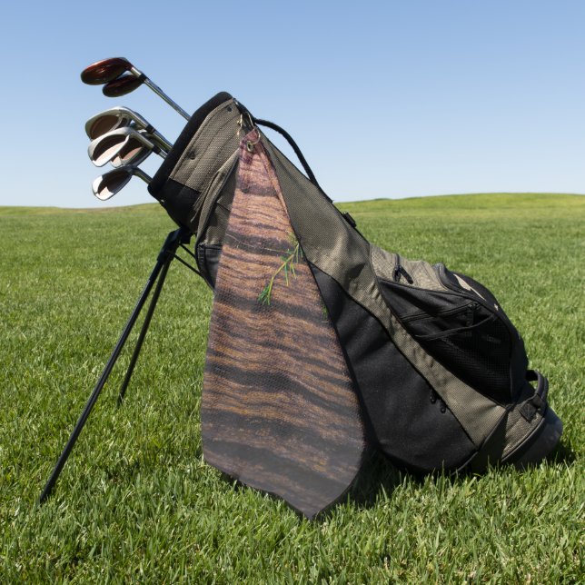 beautiful old wood golf towel (Green)