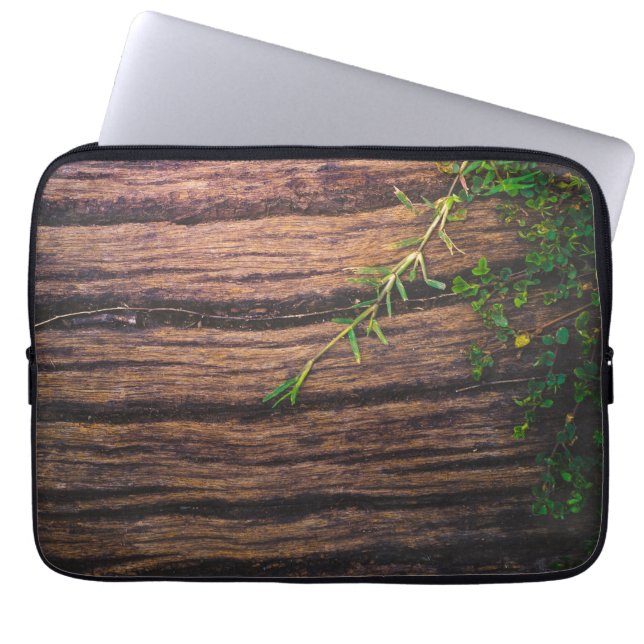 beautiful old wood laptop sleeve (Front)