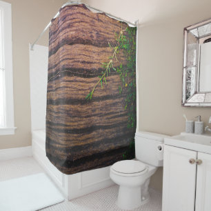 beautiful old wood shower curtain