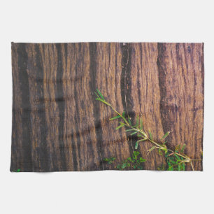 beautiful old wood tea towel