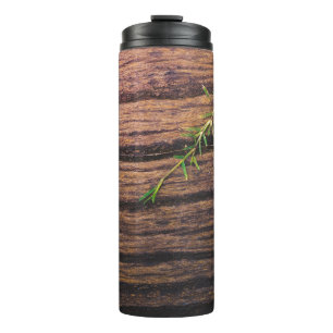 beautiful old wood thermal tumbler