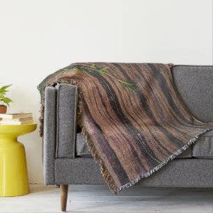 beautiful old wood throw blanket