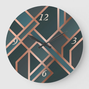 Beautiful Olive Green Marble Round Clock
