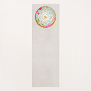 Beautiful  Om Lotus  Mandala Yoga Mat