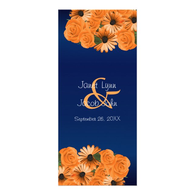 Beautiful Orange and Navy Blue - Program Rack Card (Front)