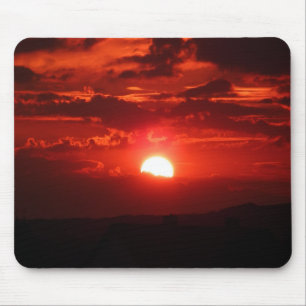 Beautiful Orange and Red Sunset Mouse Mat
