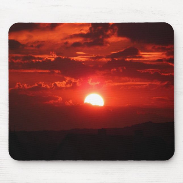 Beautiful Orange and Red Sunset Mouse Mat (Front)